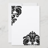 Black Damask Hochzeitseinladungen Einladung (Vorderseite)