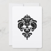 Black Damask Hochzeitseinladungen Einladung (Rückseite)