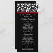 Black Damask Hochzeitsprogramm Programm (Vorne/Hinten)