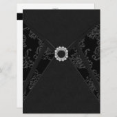 Black Damask Jeden Anlaß-Party Einladungen (Vorne/Hinten)
