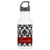 Black Damask Lace Broquade 32. oz. Edelstahlflasche (Vorderseite)
