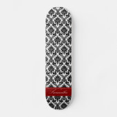 Black Damask Lace Broquade Comp Skateboard (Vorderseite)