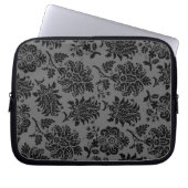Black Damask Laptop Sleeve (Vorderseite)