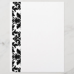 Black Damask Letterhead