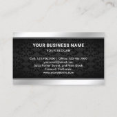 Black Damask Logistics Transport Cargo Truck Visitenkarte (Rückseite)