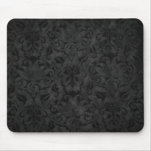 Black Damask Mouse Pad Mousepad