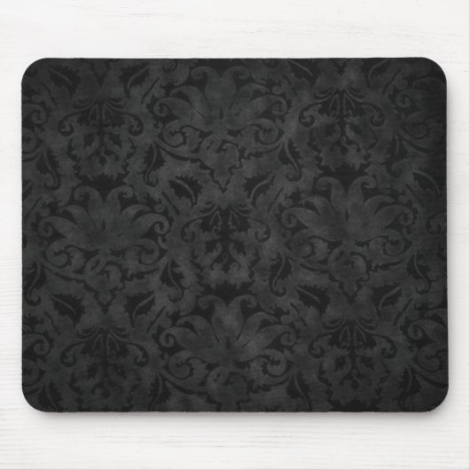 Black Damask Mouse Pad Mousepad (Vorne)