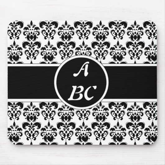 Black Damask Mousepad (Vorne)