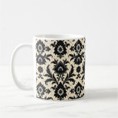 Black Damask on Sepia Kaffeetasse (Links)