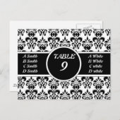 Black Damask Postkarte (Vorne/Hinten)