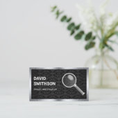 Black Damask Privatdetektiv Visitenkarte (Stehend Vorderseite)