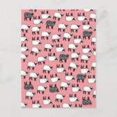 Black Damask Sheep Postkarte (Vorderseite)