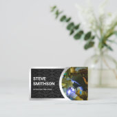 Black Damask Steel Welding Fabricator Welder Visitenkarte (Stehend Vorderseite)