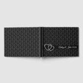 Black Damask-Two Hearts Gästebuch (Voll)