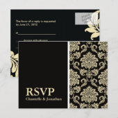 Black Damask UAWG Postkarte (Vorne/Hinten)