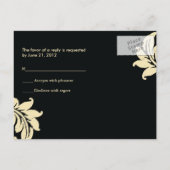 Black Damask UAWG Postkarte (Rückseite)