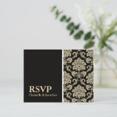 Black Damask UAWG Postkarte (Stehend Vorderseite)