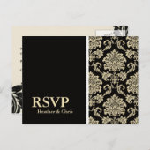 Black Damask UAWG Postkarte (Vorne/Hinten)