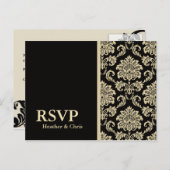 Black Damask UAWG Postkarte (Vorne/Hinten)