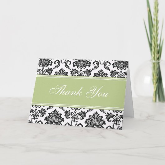 Black Damask Vielen Dank, dass Sie Karten (Vorderseite)