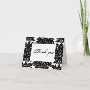 Black Damask Vielen Dank Karte
