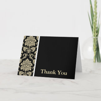 Black Damask Vielen Dank Karte