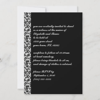 Black Damask Vintag Gothic-Einladung Einladung