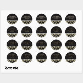 Black Damask Wedding Sticker (Blatt)