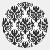 Black Damask Wedger Stickers (Vorderseite)