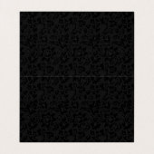 Black Damasks Gold Lace Visitenkarten (Innenseite Aufgefaltet)