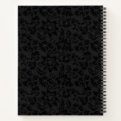 Black Damasks Silver Lace Notizblock (Rückseite)