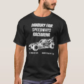 Black Danbury Messe Racearena Speedway 1-seitige T T-Shirt (Vorderseite)