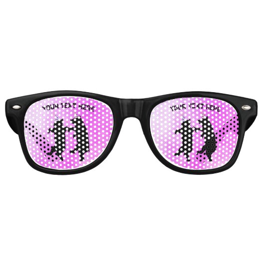 Black Dancing Bears Festivals Party Hats Hellrosa Partybrille (Vorderseite)