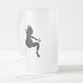 Black Dancing Kokopelli Mattglas Bierglas (Vorderseite Links)