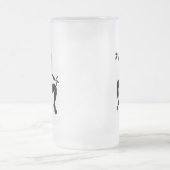 Black Dancing Kokopelli Mattglas Bierglas (Mittel)