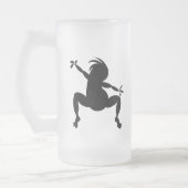Black Dancing Kokopelli Mattglas Bierglas (Links)