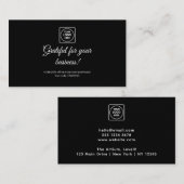 Black Danke-Card | Moderne Visitenkarte Rabattkarte (Vorne/Hinten)