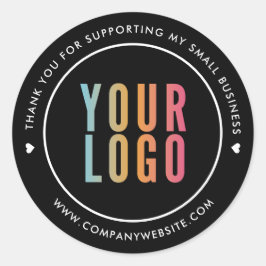 Black Danke, dass Sie mein kleines Unternehmen unt Runder Aufkleber