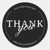 Black Danke für den Minimalistischen Aufkleber für (Vorderseite)