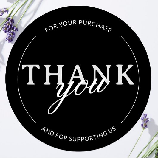 Black Danke für den Minimalistischen Aufkleber für