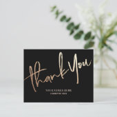 Black Danke Ihnen Elegant Universell Postkarte (Stehend Vorderseite)