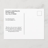 Black danke Ihnen für die verweisende Chiropractic Postkarte (Rückseite)