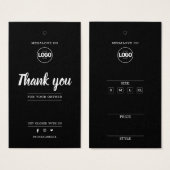 Black-Danky-Logo-Preis Größe Kleidung Hang-Tag (Vorne & Hinten)