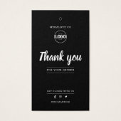 Black-Danky-Logo-Preis Größe Kleidung Hang-Tag (Vorderseite)