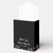 Black Dark Florals Elegante Gotische Hochzeit Geschenkschachtel (Geöffnet)