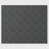 Black & Dark Gray Monotones Floral Paisley Geschenkpapier (Flach)