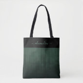Black Dark Green gestreiften ombre elegant persona Tasche (Vorderseite)