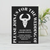 Black Dark Moody Arch Boho Rustic Wedding Einladung (Stehend Vorderseite)