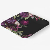 Black Dark Moody Elegant Wedding Pappteller (Gewinkelt)