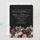 Black Dark Moody Elegantes Probe-Dinner Einladung (Vorderseite)